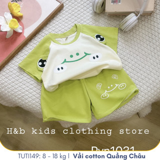 Đồ bộ cộc tay cho bé kết hợp họa tiết hình đáng yêu,Đồ bộ mặc nhà cho bé, TUTI BABY149