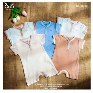 Bộ body viền cổ trụ cho bé trai bé gái hè 2024