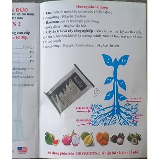 Phân bón hữu cơ  DRY ROOTS 2 (3-3-3) 1 kg