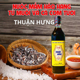 Nước mắm phan thiết chai thủy tinh - thuận hưng 60 đạm/1 thùng 12 chai 500ml