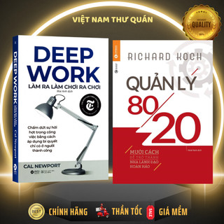 Sách - combo 2 cuốn deep work - làm ra làm chơi ra chơi + quản lý 80/20 - alpha books