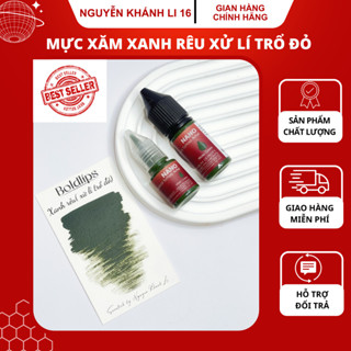 Mực phun xăm mày lọ 5 -10 ml xanh rêu chính hãng, mực phun xăm hữu cơ chuyên xử lí chân mày trổ đỏ, không màu