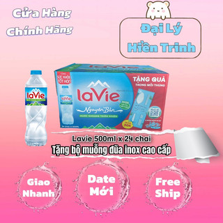 [ Tặng Muỗng Đũa] Thùng Nước Khoáng Lavie 500ml ( 24 Chai)