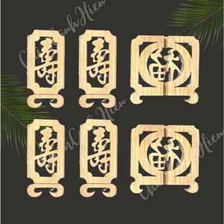 Bộ 6 miếng bợ cầu, bợ cóng khắc chữ cho lồng chào mào, chòe đỡ cầu, đỡ cóng - phụ kiện lồng chim 640