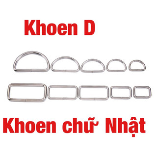 Khoen D,khoen chữ Nhật gắn quai túi xách,Balô,cặp xách