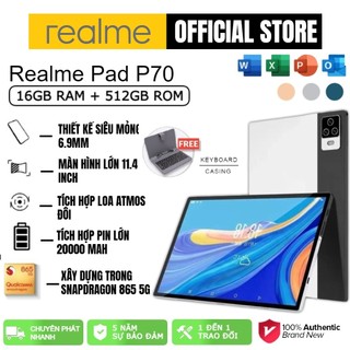 🔥MỚI ĐẾN🔥 2024 Realme Pad P70 |RAM 16GB 512GB ROM | Snapdragon 865 | 20000mAh | Khe cắm SIM kép