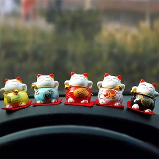 Full Set Bộ 5 Tượng mèo sứ thần tài Maneki Neko Japan ( mèo đứng )