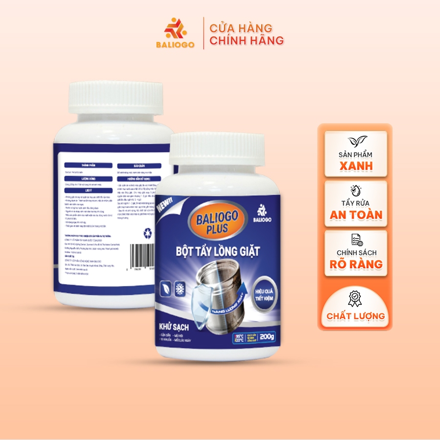 Bột tẩy lồng giặt Baliogo Plus 200 gram