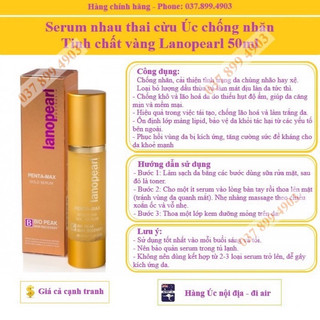 Serum nhau thai cừu úc chống nhăn tinh chất vàng lanopearl 50ml