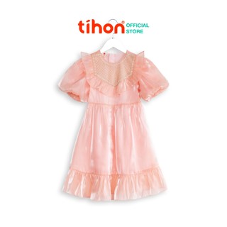 Váy công chúa cho bé gái TIHON chất liệu tơ cao cấp tiểu thư VD0750362