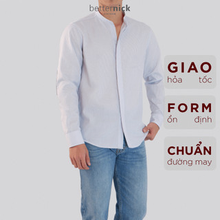 Sơmi nam cổ trụ - có đệm tay