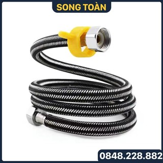 Dây inox cấp nước, dây inox cấp nước sọc đen tán xoay inox - phi 21