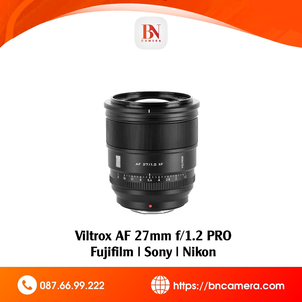 Viltrox AF 27mm F1.2 PRO XF For Fujifilm | Sony | Nikon
