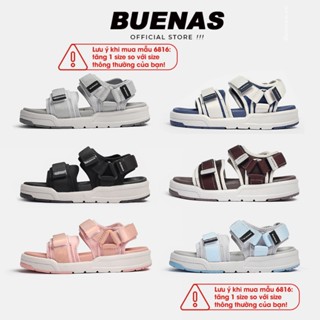 Giày sandal Buenas 6816 Pegasus nam nữ đi học quai ngang  - dép quai hậu unisex đế cao 4cm