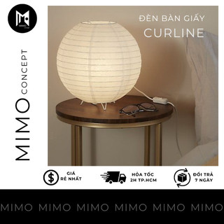 Đèn ngủ, đèn bàn akari curline,đèn đặt bàn, phong cách nhật bản.