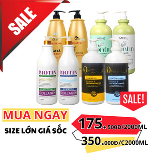 Dầu Gội Dầu Xả Sieef ,Omeelux, Monica ,Hồng Đạt Hương Nước Hoa 2000ml 1 chai