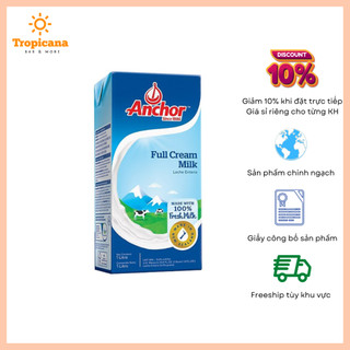 Thùng 12 hộp sữa tươi nguyên kem full cream anchor 1l - 12 hộp 1l