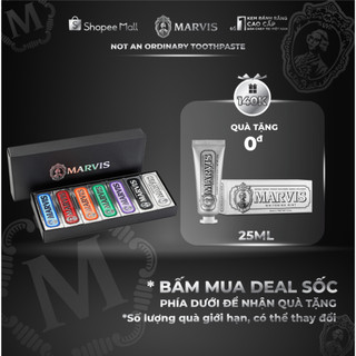 Kem Đánh Răng Marvis  - Set 7 Tuýp 25ML - MARVIS 7 FLAVOURS BOX 25ML (Có Hộp Đẹp Để Mua Làm Quà Tặng)