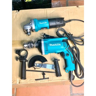 100 % lõi đồng com bo bộ máy khoan makita 13 ly + máy mài công tắc đuôi makita 955