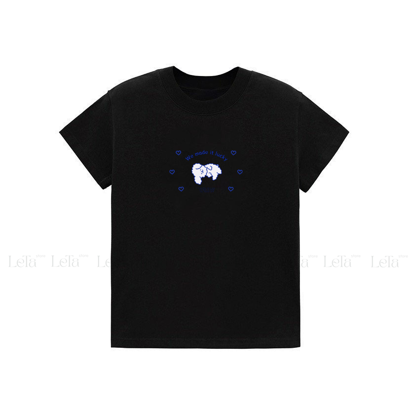 Áo Thun Form Fit Mẫu Lucky Dog . Áo Baby Tee Chất Cotton Co Giãn, Thấm Hút | BigBuy360 - bigbuy360.vn