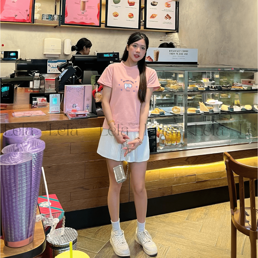 Áo Thun Form Fit Mẫu Lucky Dog . Áo Baby Tee Chất Cotton Co Giãn, Thấm Hút | BigBuy360 - bigbuy360.vn