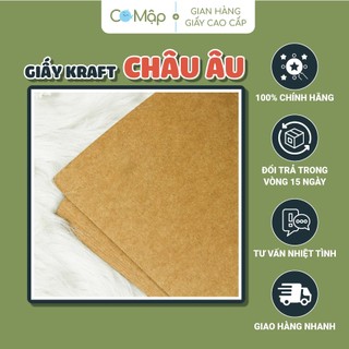 Giấy kraft châu âu 160gsm và 300gsm - xấp 10 tờ - cắt sẵn khổ a5, a4, a3