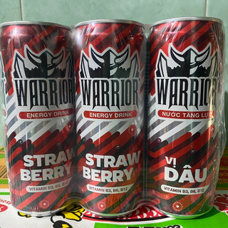 Nước tăng lực vị dâu Warrior 6lon/lốc