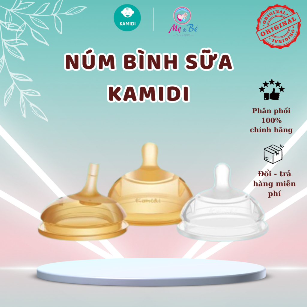 Núm Bình Sữa Kamidi Silicon Và PPSU, Núm 1 Tia, Núm 3 Tia, Núm Tia Y