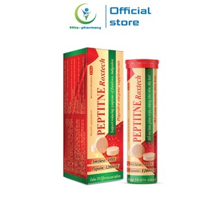 Viên sủi tiêu hóa PEPTITNE Roxtech giảm đầy hơi, khó tiêu, chướng bụng - 10 viên