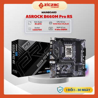 Bo mạch chủ mainboard asrock b660m pro rs 4 khe ram ddr4 matx - chính hãng bảo hành 36 tháng