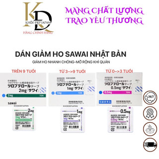 [Tách Lẻ Set 7 Miếng]Dán Giảm Ho Sawai 0.5mg Cho Trẻ Từ 5m-3y