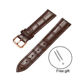 (Dây nâu) DÂY ĐỒNG HỒ DA BÒ THẬT DẬP VÂN CÁ SẤU BỀN ĐẸP SIZE 12 14 16 18 20 22 24