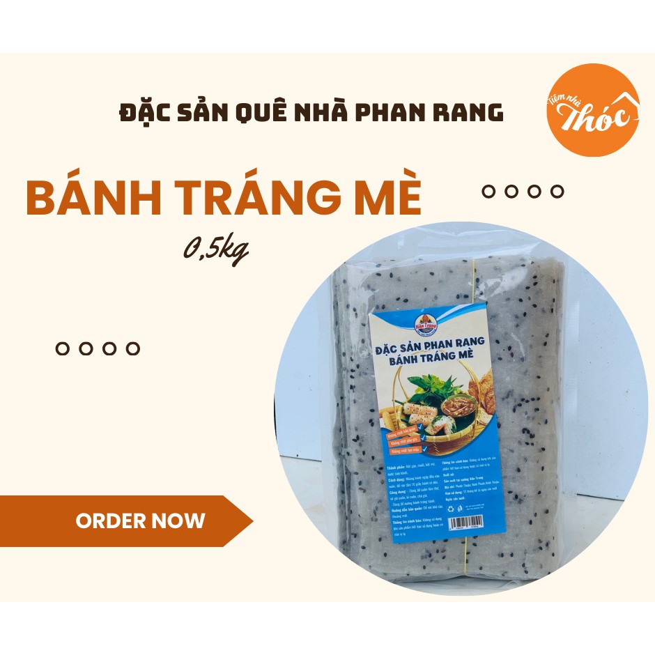 Bánh tráng mè đen Phan Rang
