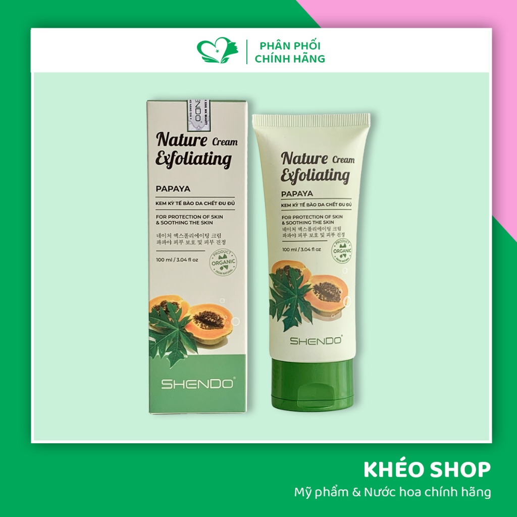 Kem Tẩy Tế Bào Chết Đu Đủ Shendo Nature Exfoliating Cream Papaya - 100ml