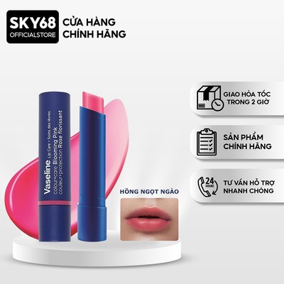 Son dưỡng môi Vaseline Colour+Care Blooming Pink (Hồng) 3g.