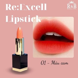 Son môi Re : Excell Lipstick ( R&B Hàn Quốc ) màu đỏ cam  không chì