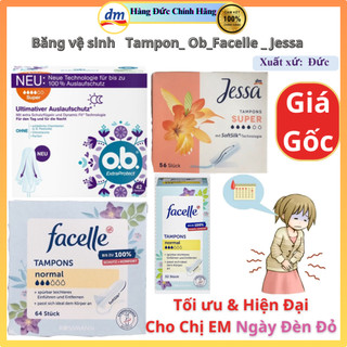 Băng vệ sinh Tampon Ob, Facelle, Jessa Đức dạng nút chai Đầy Đủ Kích Cơ Cho Các Bạn Nữ