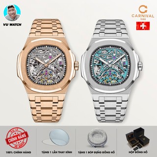 Đồng hồ carnival chính hãng 8118g dây kim loại sang trọng | tặng 1 lần thay kính + bóp đựng đồng hồ