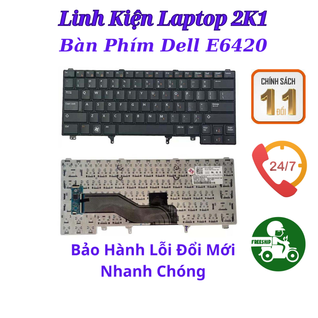 Bàn Phím Laptop Dell Latitude E5420 E5430 E6320 E6330 E6420 E6430 E5430 E6440 Chính Hãng 100%