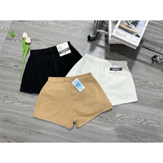 Quần shorts ""không túi ""lưng cao
