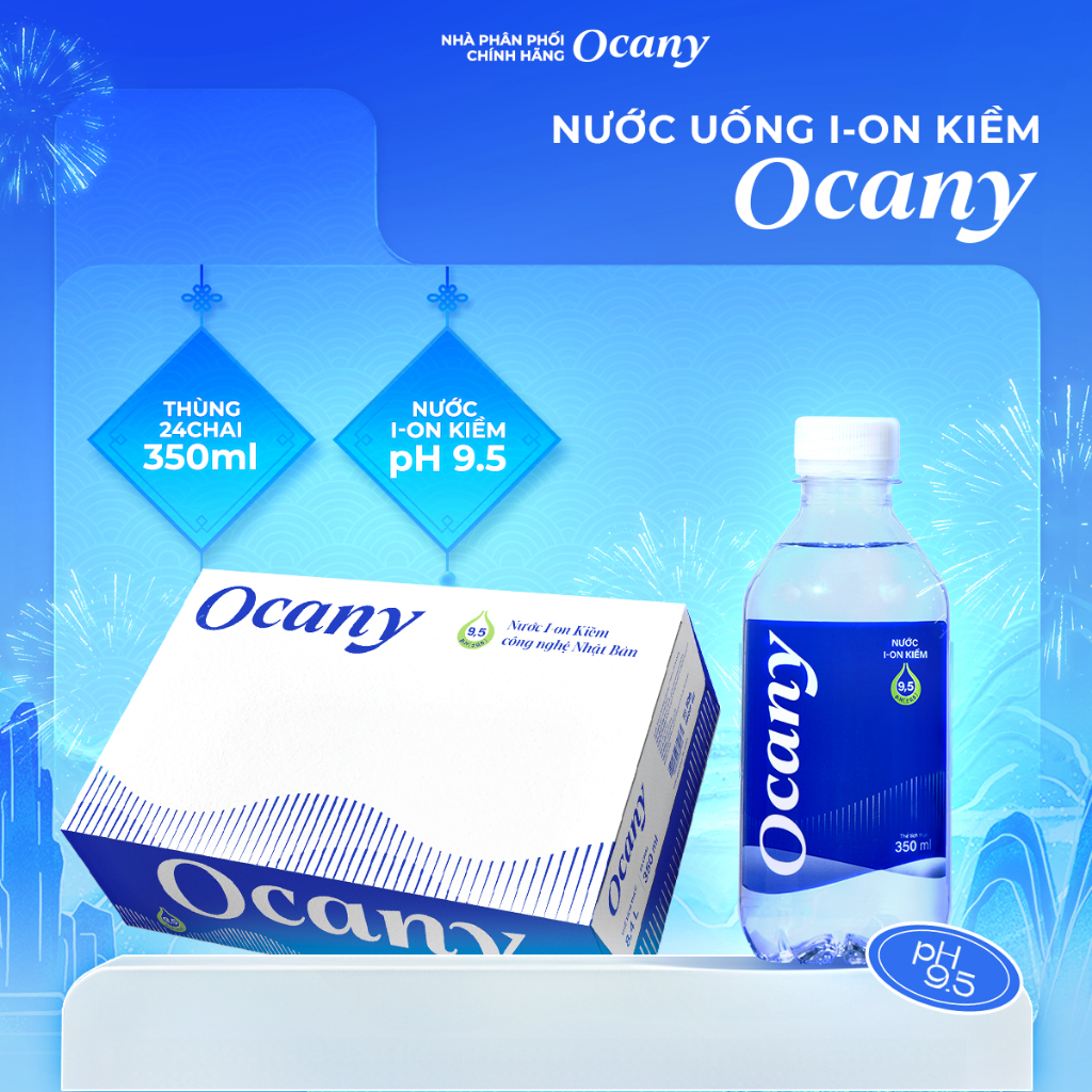 Nước uống Ion Kiềm Ocany PH9.5 Chai 350ml