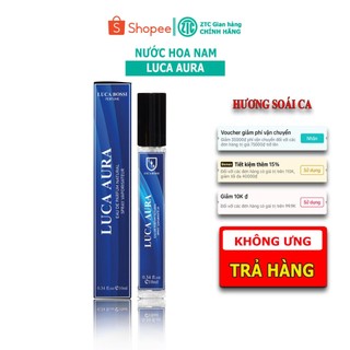 Nước hoa mini luca aura, nuoc hoa nam thơm lâu mùi hương soái ca thanh lịch ấm áp, dầu thơm chính hãng -ztc official