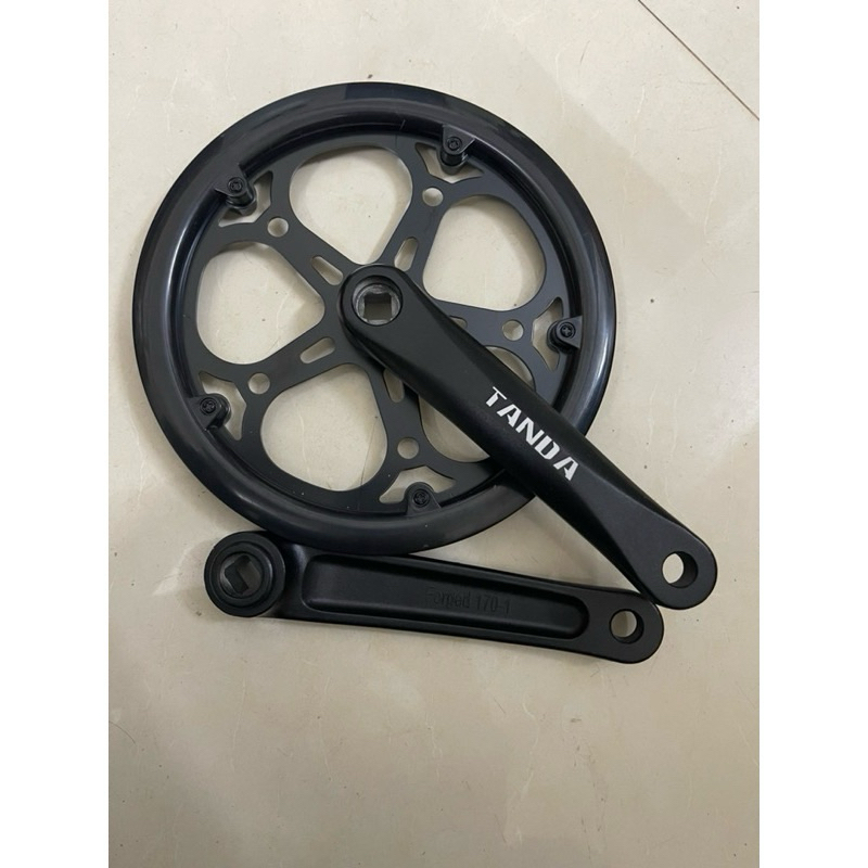 Bộ đùi đĩa xe đạp thể thao 1 tầng  48 hoặc 52 răng 1 tầng nhôm cao cấp cho xe đạp