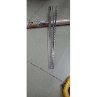 10 cây xiên thịt, xiên cá, xiên que inox 33cm