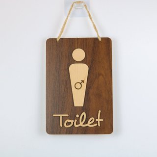 Biển decor Toilet nam nữ đơn