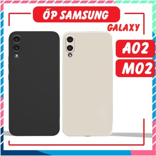 Ốp lưng Samsung A02 / M02 cạnh vuông,mềm dẻo,hạn chế bám bụi,vân tay chất nhựa TPU