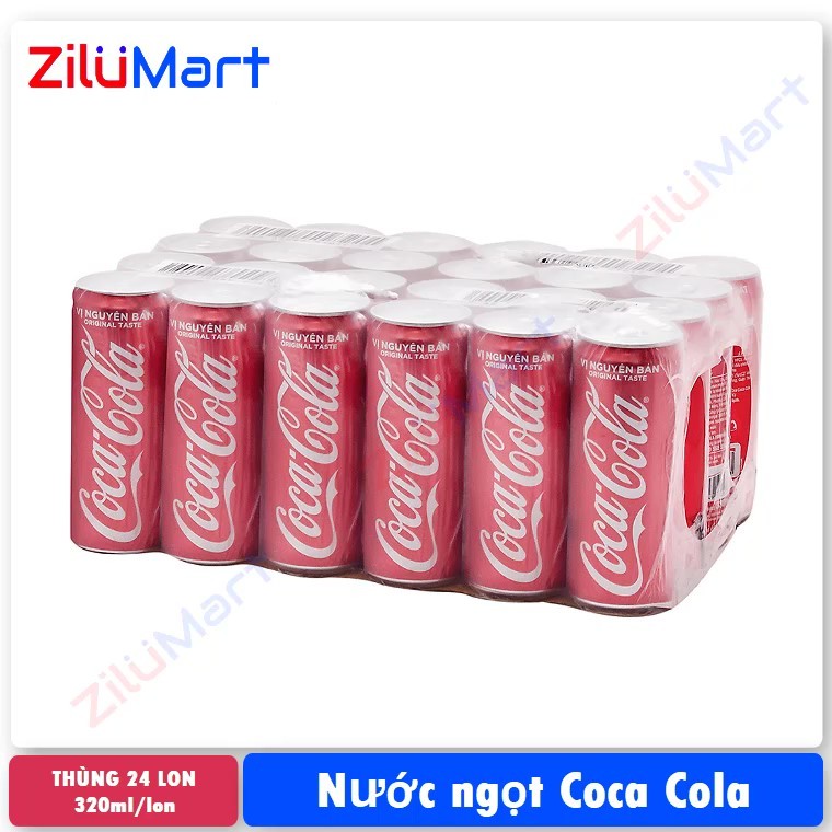 Nước ngọt Coca Cola (thùng 24 lon) loại 320ml