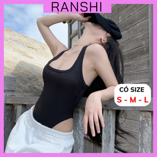   CÓ MÚT  Áo Bodysuit Ba Lỗ RANSHI Thiết Kế Hở Ngực Khoét Eo Vừa Tôn Body Chất Thun Tăm Lạnh Thoáng Mát - RBS036 