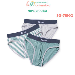 Quần sịp bé trai Gee TAM GIÁC 3 MÀU mềm mát, set 3 quần lót chéo vải sợi sồi (modal) thấm hút, kháng khuẩn, khử mùi-S9