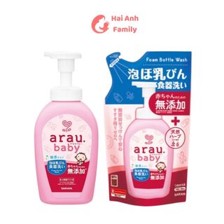  Nước rửa bình sữa ARAU baby - bình 500ml - túi 450ml 